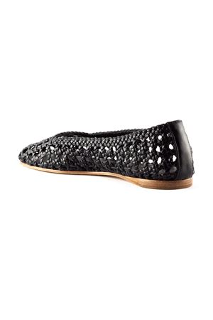 Black woven leather ballerina flats PALOMA BARCELO | 302401BLACK